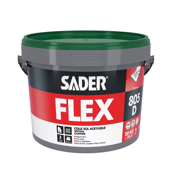 SaderFlex 805 D flexible floor adhesive 20kg bucket
